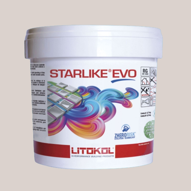 Litokol STARLIKE EVO 500 ROSA CIPRIA rosa adesivo per giunti in resina epossidica secchio da 2,5 kg