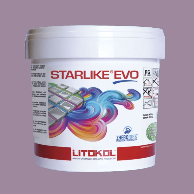 Litokol STARLIKE EVO 530 VIOLA AMETISTA purple/violet epoxy resin adhesive joint 2.5kg bucket