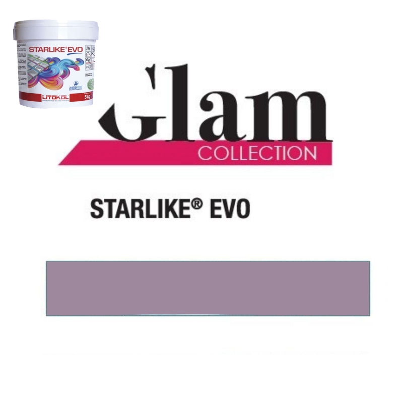 Litokol STARLIKE EVO 530 VIOLA AMETISTA viola/viola resina epossidica adesiva per giunti secchio da 2,5 kg