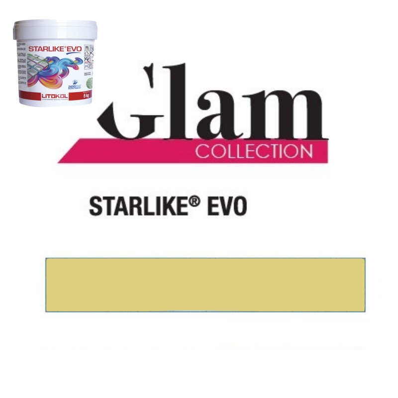 Litokol STARLIKE EVO 600 GIALLO VANIGLIA jaune Colle époxy pour joints 2.5kg seau
