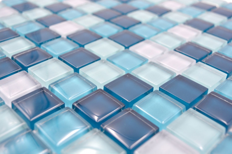 Hand sample mosaic tile glass mosaic mix blue petrol kitchen bathroom tile backsplash MOS88-XCE95_m