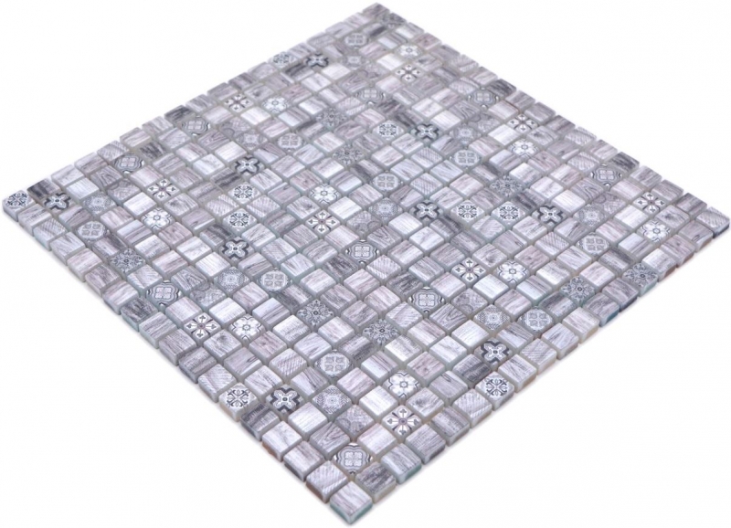 Hand sample mosaic tile glass mosaic combi retro wood gray kitchen splashback bathroom MOS78-W09_m