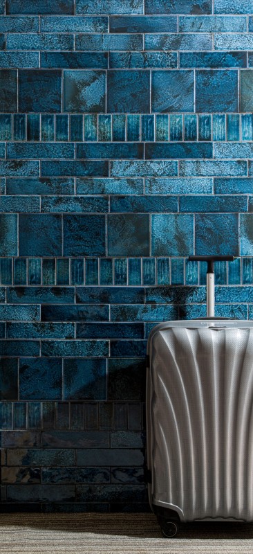 Carreau de mur Vintage Céramique vert bleu brillant Salle de bain Dos de cuisine MOS24-AIR04