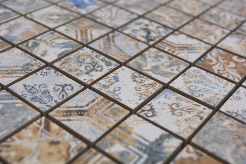 Mosaico ceramico gres porcellanato forte multicolore opaco parete pavimento cucina bagno doccia MOS18-25CV