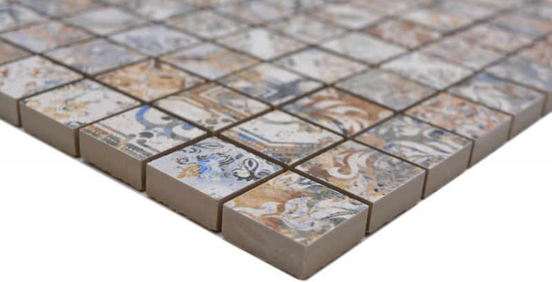 Keramikmosaik Feinsteinzeug stark mehrfarbig matt Wand Boden Küche Bad Dusche MOS18-25CV