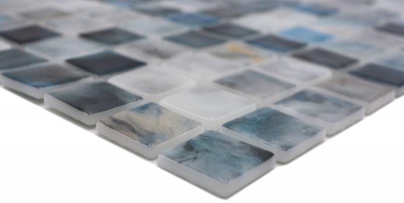 Schwimmbadmosaik Poolmosaik Glasmosaik grau anthrazit changierend Wand Boden Küche Bad Dusche MOS220-P56256