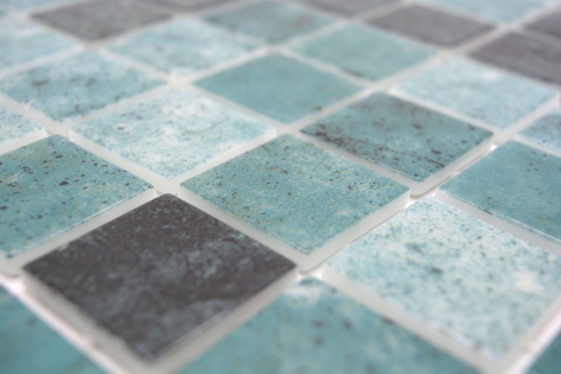 Mosaico piscina mosaico piscina mosaico vetro verde antracite cangiante parete pavimento cucina bagno doccia MOS220-P56388