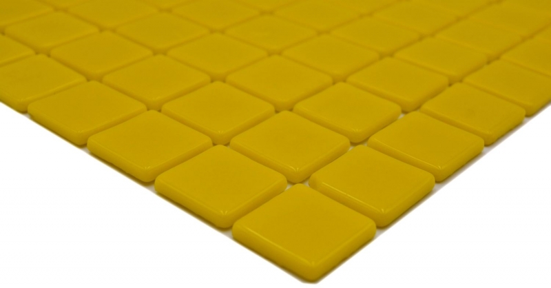 Schwimmbadmosaik Poolmosaik Glasmosaik gelb glänzend Wand Boden Küche Bad Dusche MOS220-P25801