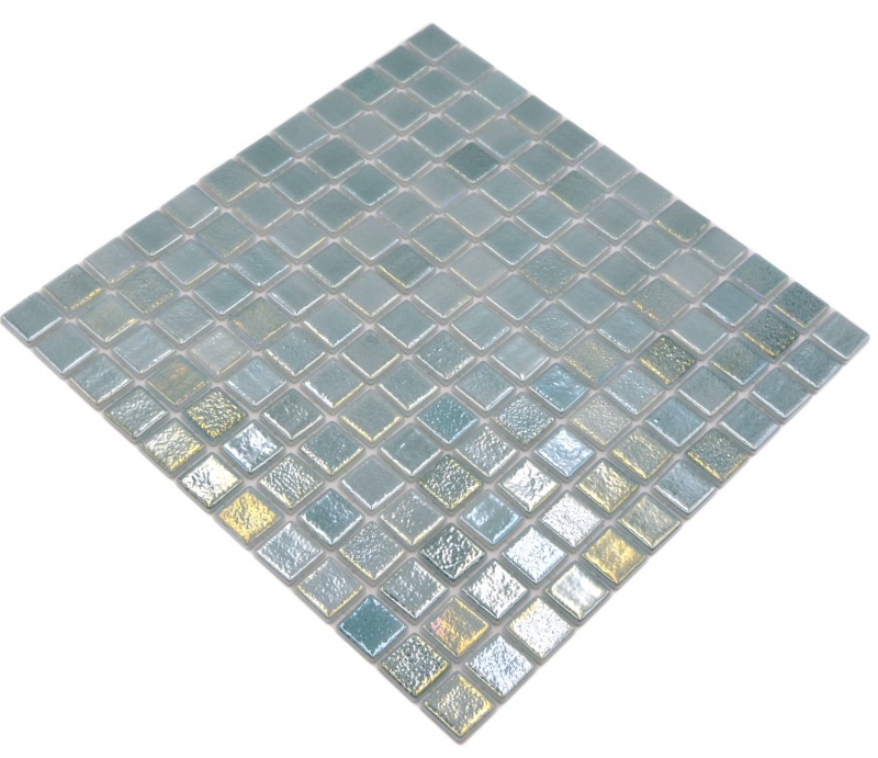 Mosaico piscina mosaico piscina mosaico vetro verde pastello iridescente multicolore lucido parete pavimento cucina bagno doccia MOS220-P55253