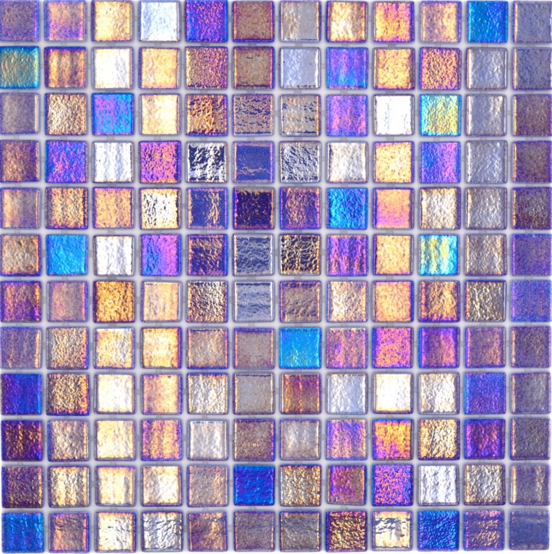 Mosaïque de piscine Mosaïque de verre bleu violet multicolore irisé mur sol cuisine salle de bain douche MOS220-P55255