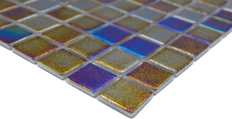 Mosaico piscina mosaico piscina mosaico vetro nero multicolore iridescente parete pavimento cucina bagno doccia MOS220-P55256