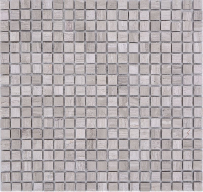 Natursteinmosaik Marmor grau matt Wand Boden Küche Bad Dusche MOS38-15-2012