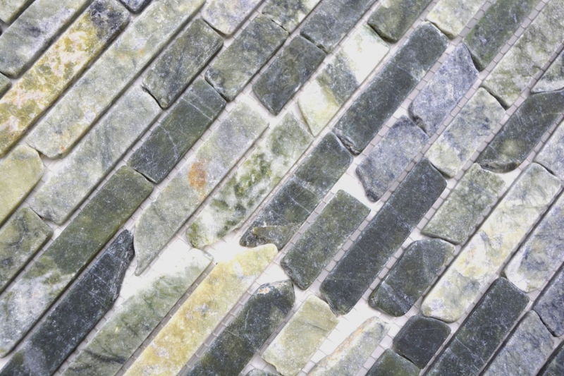 Piastrelle di pietra naturale mosaico marmo verde opaco parete pavimento cucina bagno doccia MOS40-0407