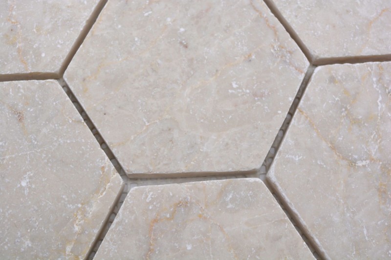 Natural stone mosaic tiles marble ivory matt wall floor kitchen bathroom shower MOS42-HX141