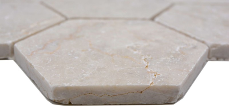 Pierre naturelle Carreaux de mosaïque Marbre ivoire mat mur sol cuisine salle de bain douche MOS42-HX141
