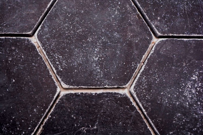 Piastrelle di pietra naturale mosaico marmo nero opaco parete pavimento cucina bagno doccia MOS42-HX143
