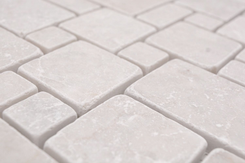 Piastrelle mosaico pietra naturale marmo avorio opaco parete pavimento cucina bagno doccia MOS40-FP41