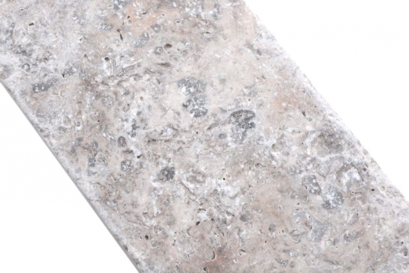 Natural stone mosaic tiles travertine white-grey matt wall floor kitchen bathroom shower MOSF-45-M470