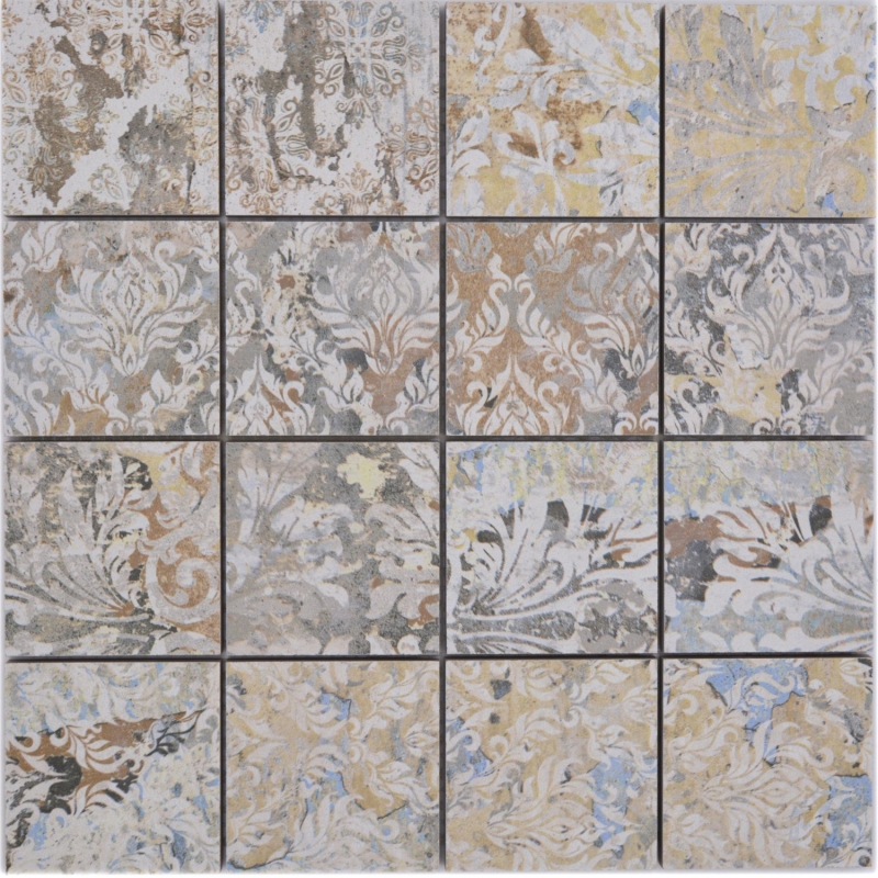 Mosaico ceramico gres porcellanato multicolore opaco parete pavimento cucina bagno doccia MOS16-71CS_f