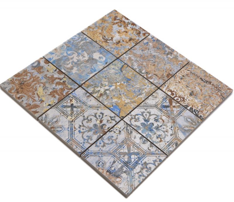 Mosaico ceramico gres porcellanato forte multicolore opaco parete pavimento cucina bagno doccia MOS23-95CV_f