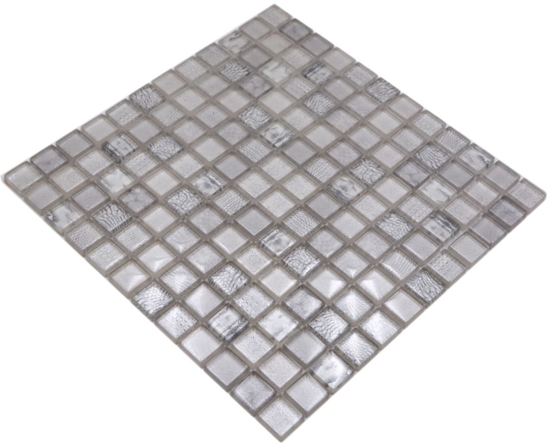 Glass mosaic mosaic tile white glossy Africa wall kitchen bathroom shower MOS68-WL14_f