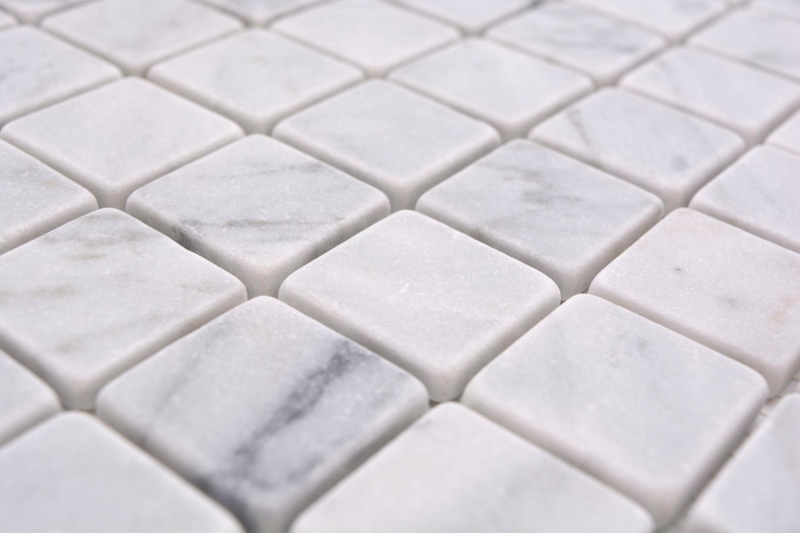 Pietra naturale mosaico di marmo bianco carrara opaco parete pavimento cucina bagno doccia MOS42-32-2000_f