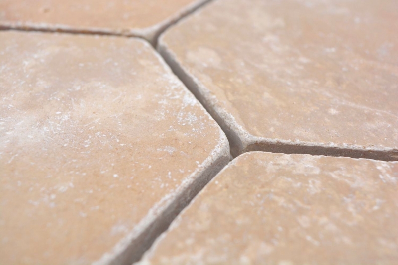Natural stone mosaic tiles travertine walnut matt wall floor kitchen bathroom shower MOS42-HX144_f