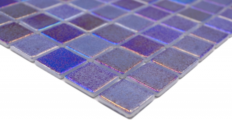 Swimming pool mosaic pool mosaic glass mosaic blue purple multicolored iridescent wall floor kitchen bathroom shower MOS220-P55255_f