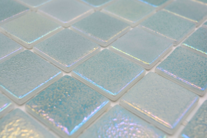 Schwimmbadmosaik Poolmosaik Glasmosaik Pastell grün irisierend mehrfarbig glänzend Wand Boden Küche Bad Dusche MOS220-P55383_f