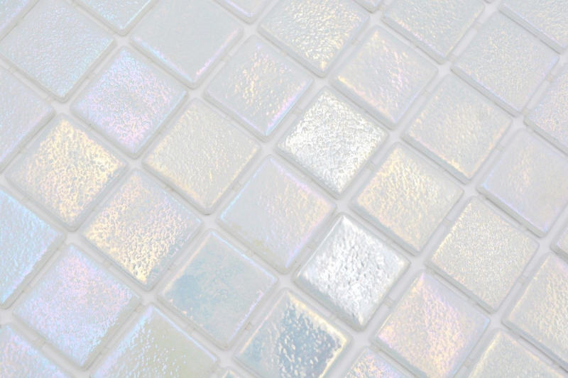 Schwimmbadmosaik Poolmosaik Glasmosaik cream irisierend mehrfarbig glänzend Wand Boden Küche Bad Dusche MOS220-P55384_f
