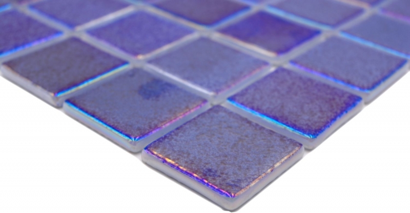 Swimming pool mosaic pool mosaic glass mosaic blue purple multicolored iridescent glossy wall floor kitchen bathroom shower MOS220-P55385_f