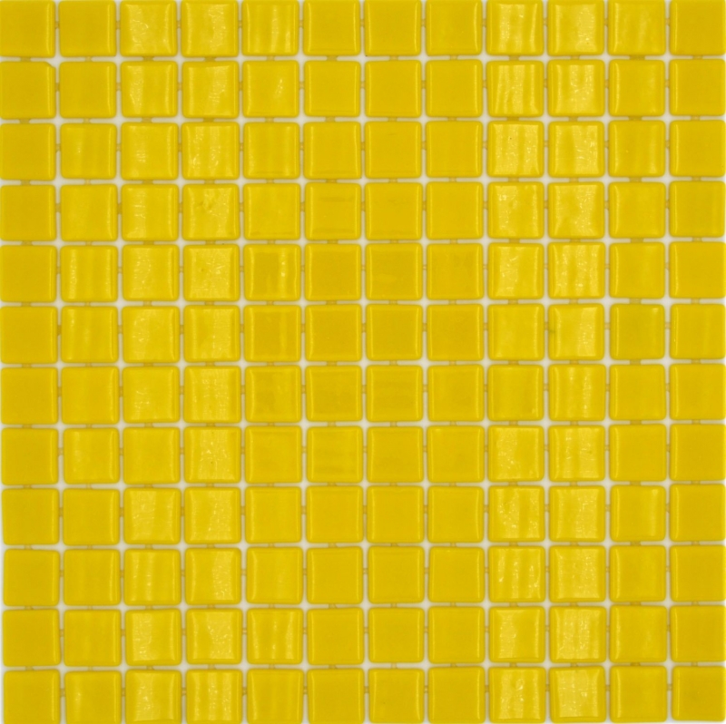 Schwimmbadmosaik Poolmosaik Glasmosaik gelb glänzend Wand Boden Küche Bad Dusche MOS220-P25801_f