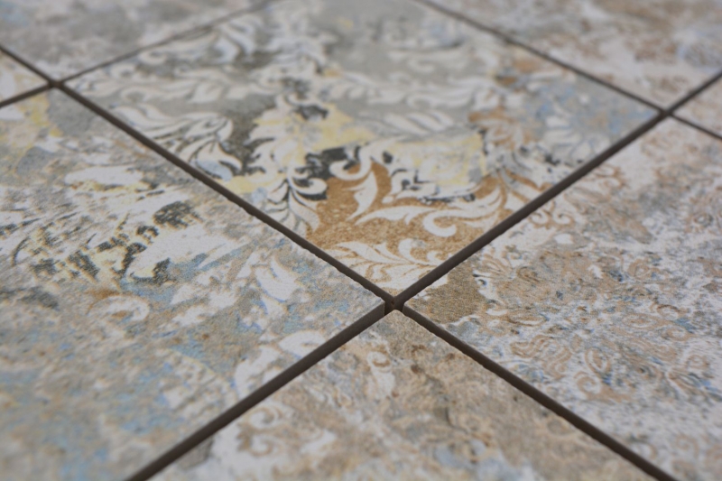 Mosaico ceramico dipinto a mano in gres porcellanato multicolore opaco parete pavimento cucina bagno doccia MOS23-95CS_m