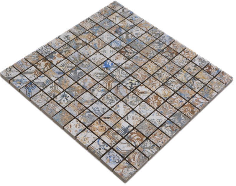 Hand pattern ceramic mosaic porcelain stoneware strong multicolored matt wall floor kitchen bathroom shower MOS18-25CV_m