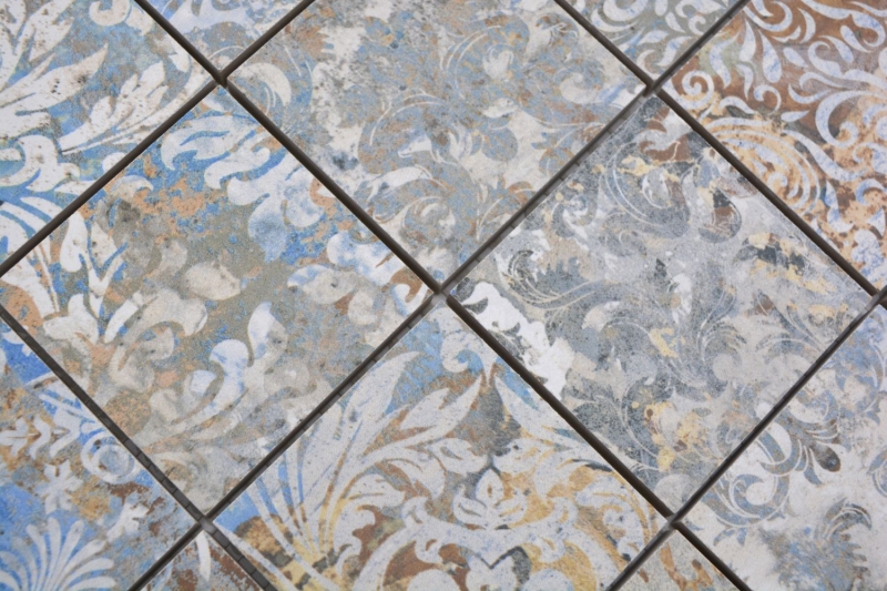 Handmuster Keramikmosaik Feinsteinzeug stark mehrfarbig matt Wand Boden Küche Bad Dusche MOS16-71CV_m