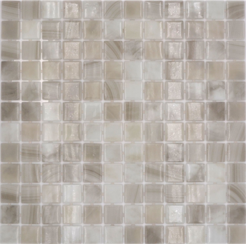 Échantillon manuel Mosaïque de piscine Mosaïque de verre beige clair changeant mur sol cuisine salle de bain douche MOS220-P56251_m