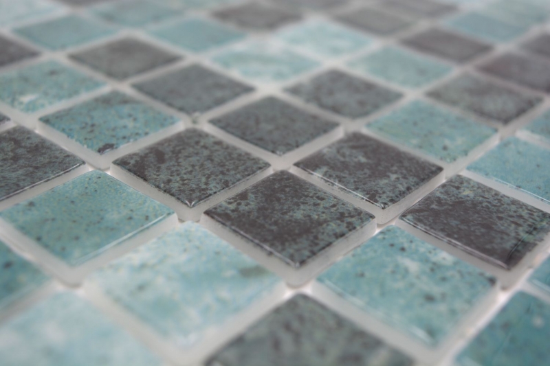 Hand sample swimming pool mosaic pool mosaic glass mosaic green anthracite iridescent wall floor kitchen bathroom shower MOS220-P56258_m