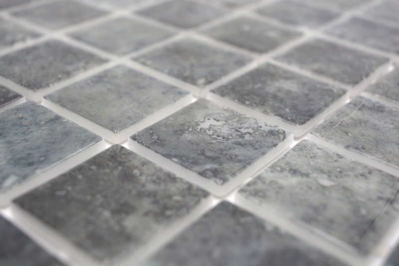 Hand sample swimming pool mosaic pool mosaic glass mosaic black anthracite iridescent wall floor kitchen bathroom shower MOS220-P56383_m