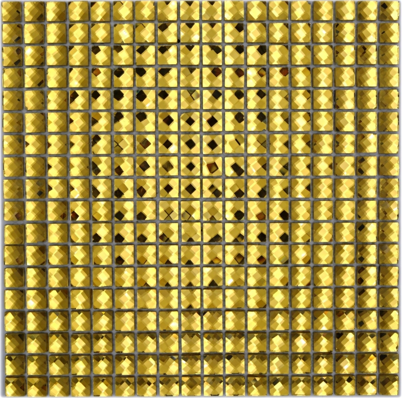 Handmuster Diamant Mosaikfliese gold glänzend Wand Boden Küche Bad Dusche MOS130-GO821_m