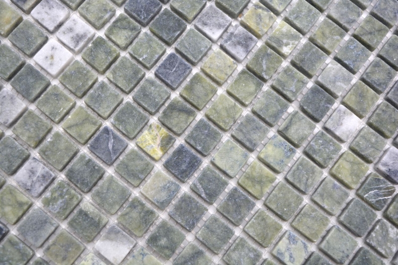 Handmuster Natursteinmosaik Marmor grün matt Wand Boden Küche Bad Dusche MOS38-15-407_m