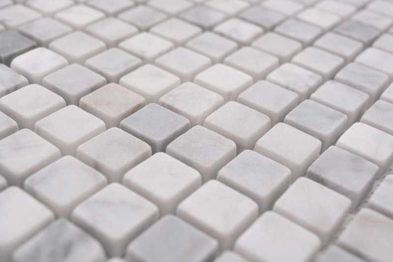 Hand sample natural stone mosaic marble white carrara matt wall floor kitchen bathroom shower MOS38-15-2000_m