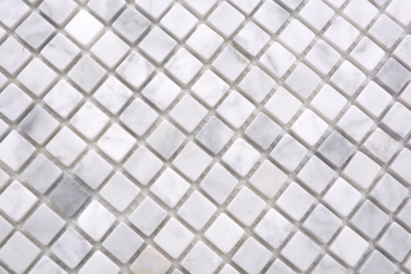 Échantillon manuel de mosaïque de pierre naturelle Marbre blanc carrara mat mur sol cuisine salle de bain douche MOS38-15-2000_m