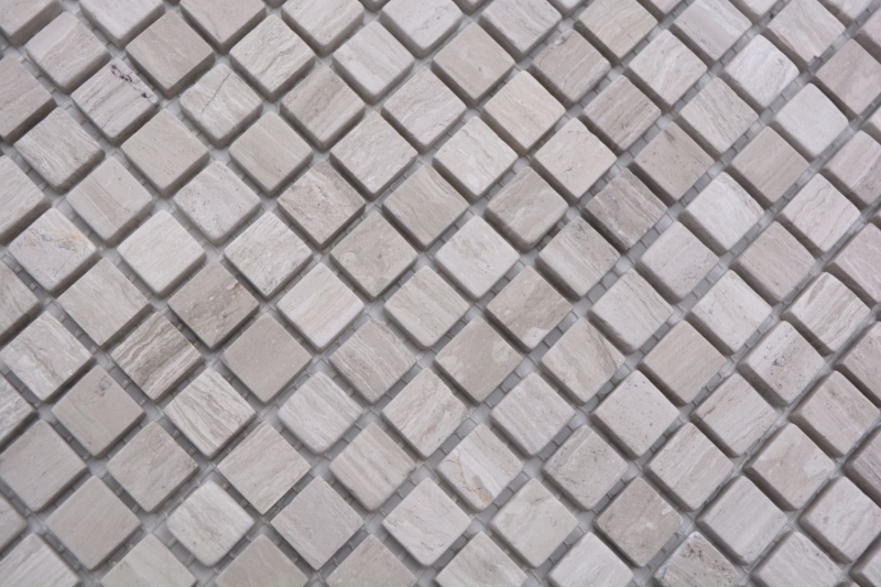 Campione a mano pietra naturale mosaico marmo grigio opaco parete pavimento cucina bagno doccia MOS38-15-2012_m