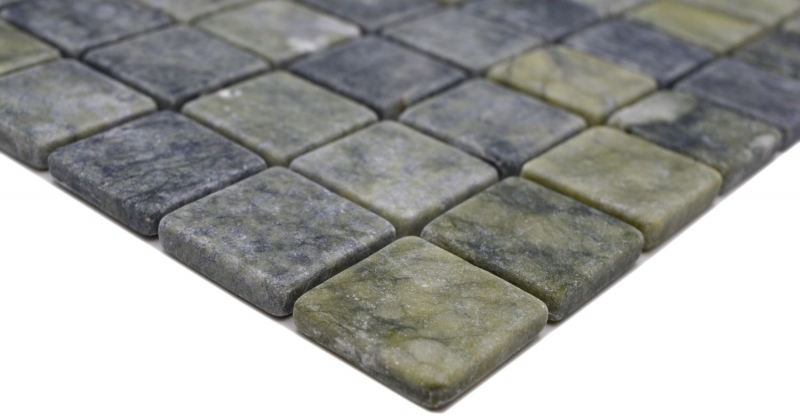 Échantillon manuel de mosaïque de pierre naturelle Marbre vert mat mur sol cuisine salle de bain douche MOS42-32-407_m