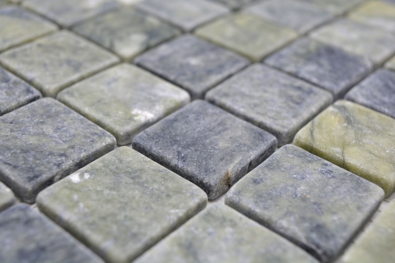 Échantillon manuel de mosaïque de pierre naturelle Marbre vert mat mur sol cuisine salle de bain douche MOS42-32-407_m