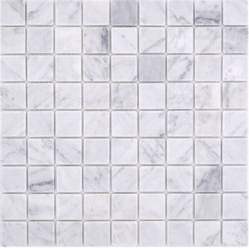 Échantillon manuel de mosaïque de pierre naturelle Marbre blanc carrara mat mur sol cuisine salle de bain douche MOS42-32-2000_m
