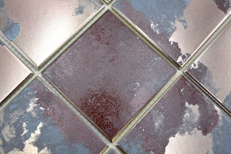 Motivo a mano in ceramica mosaico ceramico multicolore opaco parete cucina bagno doccia MOS22-1236_m