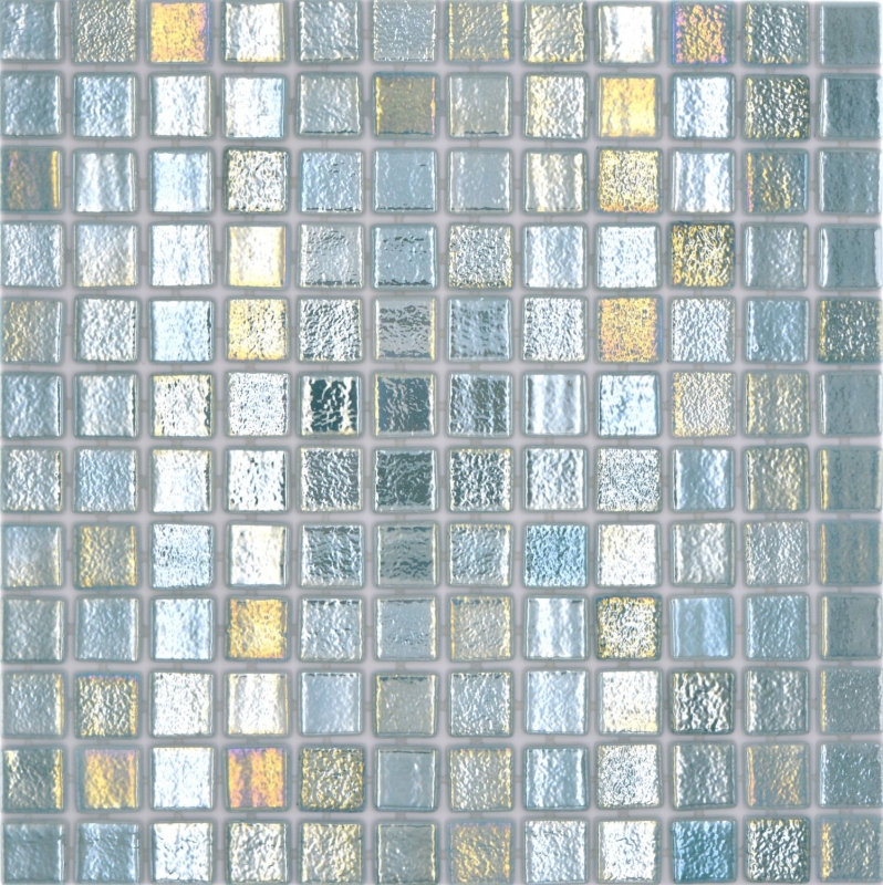 Échantillon manuel Mosaïque de piscine Mosaïque de verre pastel vert irisé multicolore brillant mur sol cuisine salle de bain douche MOS220-P55253_m