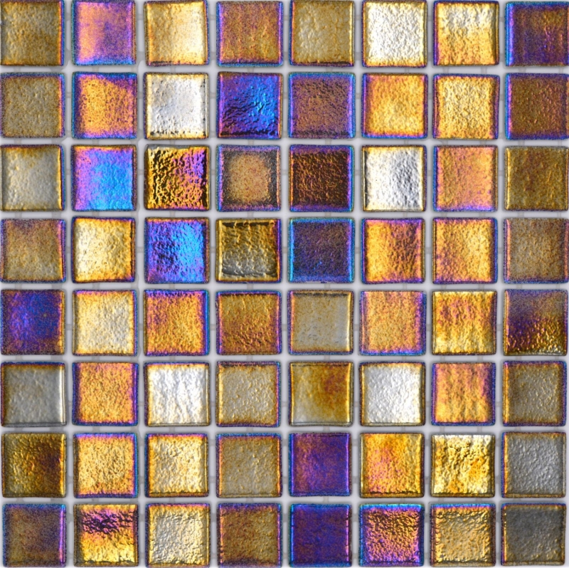 Handmuster Schwimmbadmosaik Poolmosaik Glasmosaik schwarz mehrfarbig irisierend Wand Boden Küche Bad Dusche MOS220-P55386_m