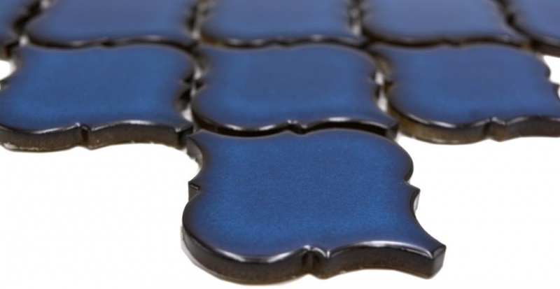 Mosaico ceramico dipinto a mano piastrelle di mosaico blu cobalto lucido parete pavimento cucina bagno doccia MOS13-P451_m